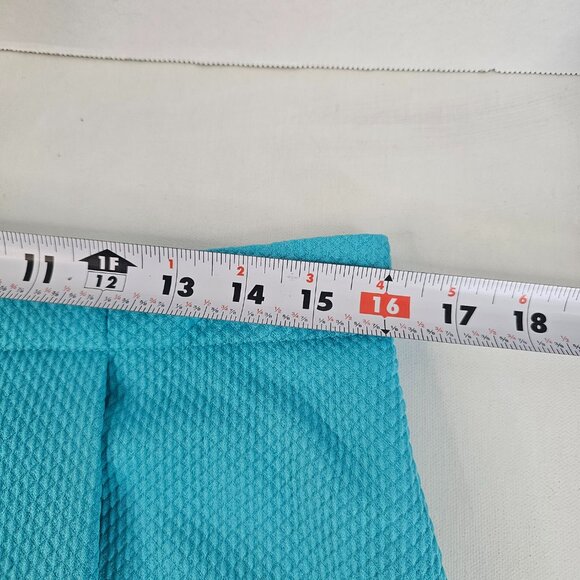 Worthington Women's A-Line Skirt Size 10 Teal Textured Modest Career Office - Picture 7 of 8